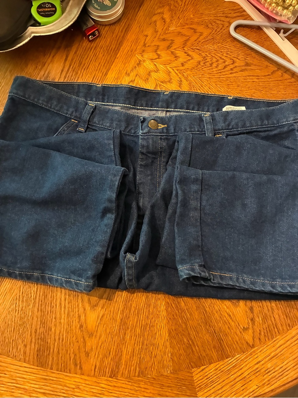 Wrangler Men's Bootcut Jeans in Dark Blue Denim